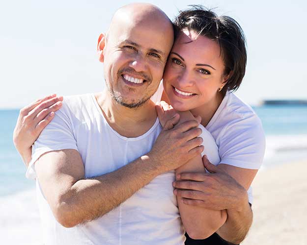young couple on the beach
