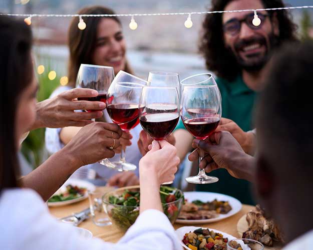 People Drinking Wine Together