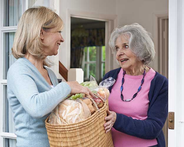 woman delivering groceries