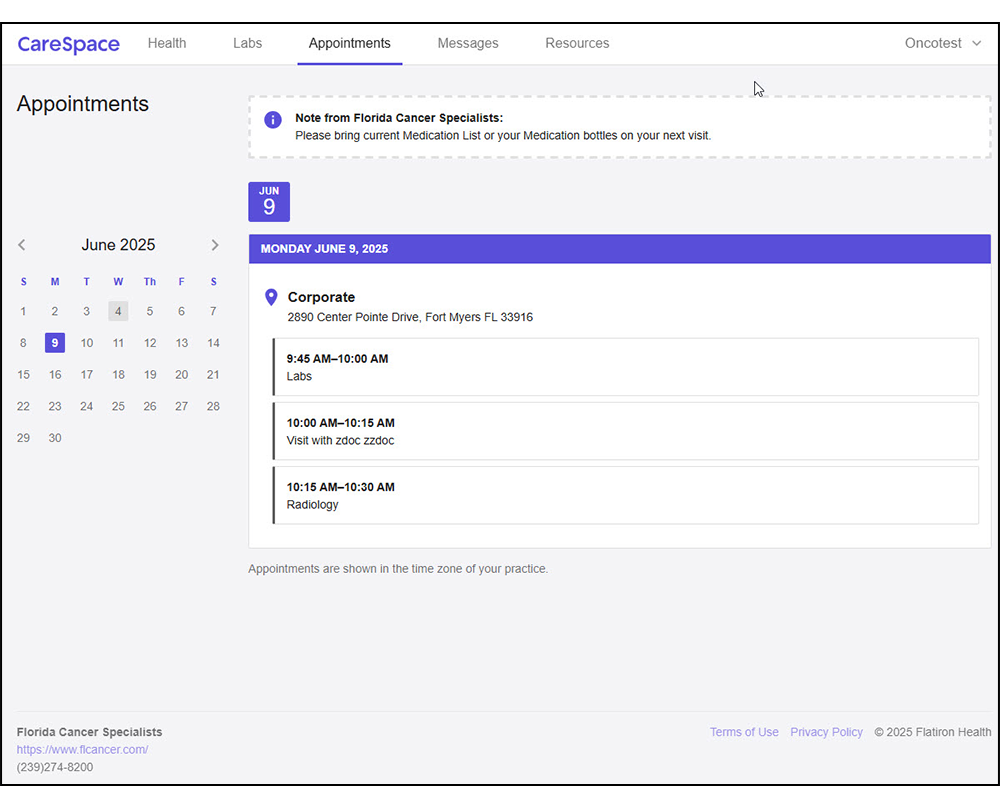 Carespace User Guide - Appointments