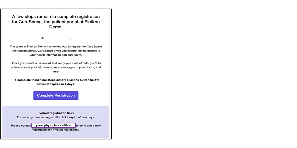 Carespace User Guide - Registration