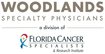 This is a transition logo for Woodlands Speciality Physicians as they are join Florida Cancer Specialists & Research Institute