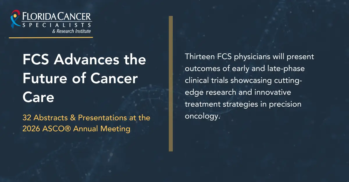 FCS will showcase 32 abstracts and presentations at the 2026 ASCO® Annual Meeting, highlighting groundbreaking cancer research and advances in precision oncology.