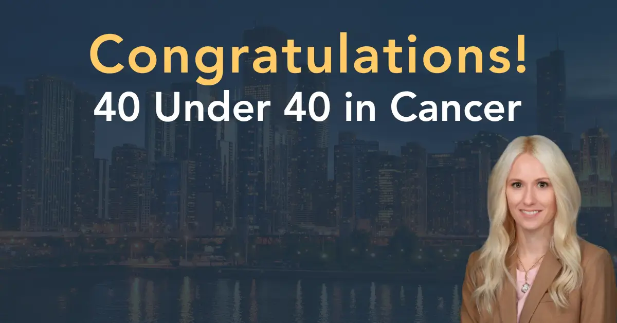 FCS leader Kiana Mehring, MBA, PPMC, LION, receives the prestigious 40 Under 40 in Cancer Award for advancing value-based oncology care.