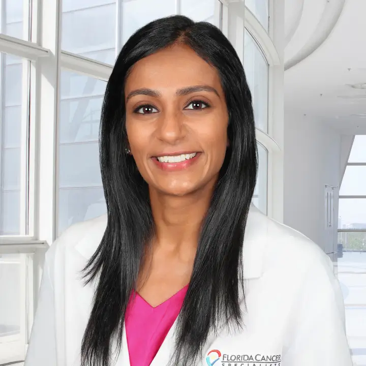 Thanuja Neerukonda, MD, medical oncologist and hematologist at Florida Cancer Specialists & Research Institute