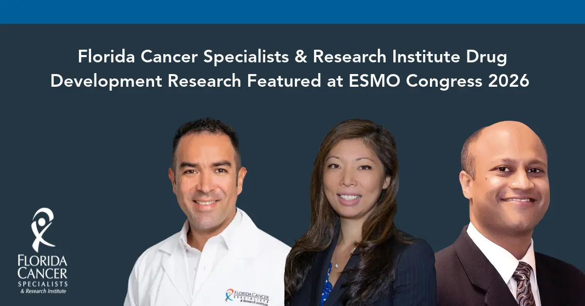 FCS research leaders will present early-phase clinical trial findings at ESMO Congress 2026, advancing innovative cancer treatments.